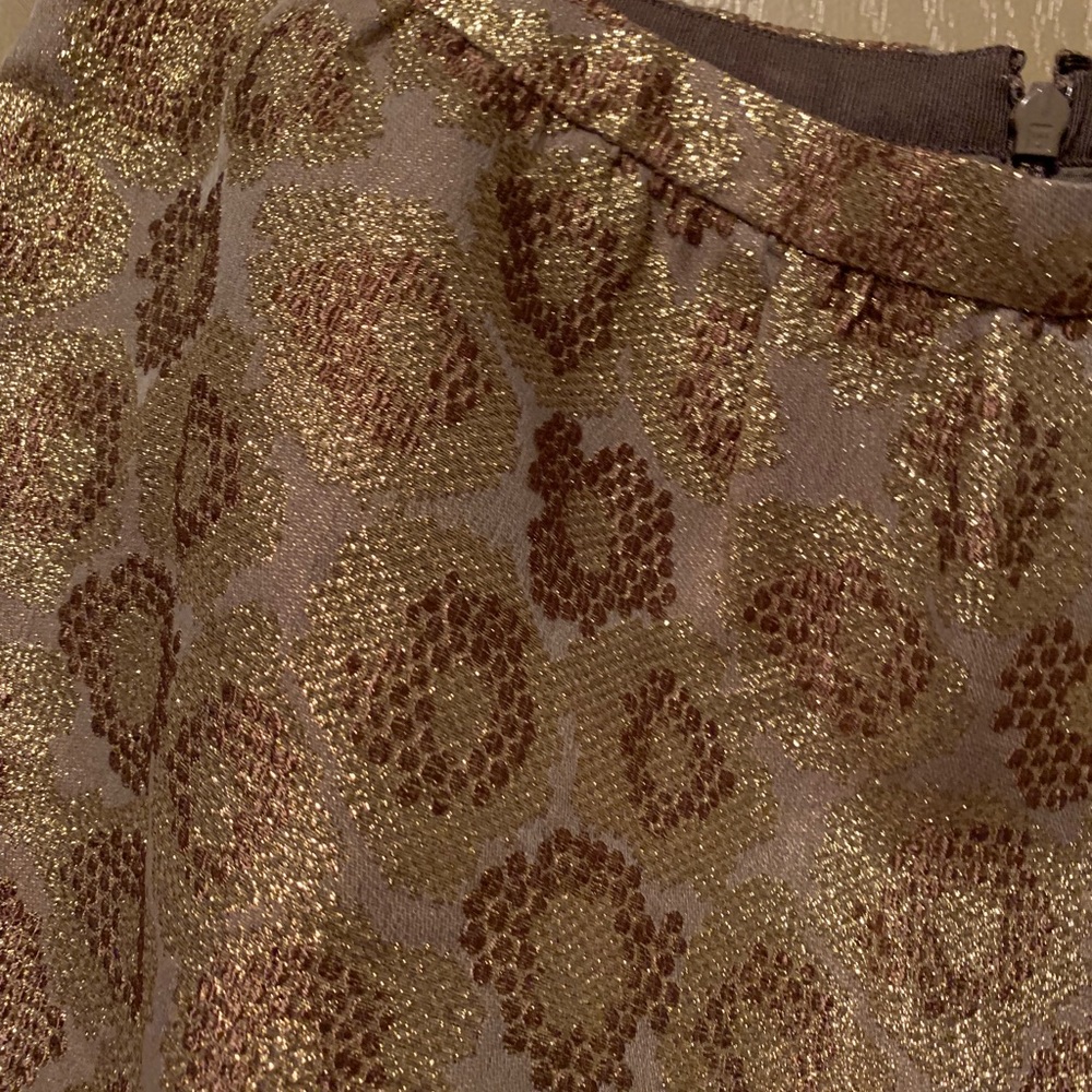 J crew metallic gold mini skirt w/ pockets size 4 - Picture 9 of 9